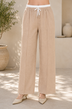 Load image into Gallery viewer, Beige Casual Pants for Women - Stylish and Comfortable Everyday Wear