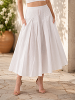 Load image into Gallery viewer, Everyday Flared Pants Ivory White for Effortless Style