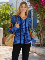 Load image into Gallery viewer, ALL DAY SLAYING TOP IN INDIGO BLUE