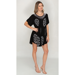 Load image into Gallery viewer, Women's Black Printed Summer-Friendly Umbrella Dress