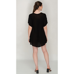 Load image into Gallery viewer, Short Sleeves Summer-Friendly Black Printed Umbrella Dress for Women