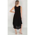Load image into Gallery viewer, Black Printed Sleeveless Umbrella Dress for Women