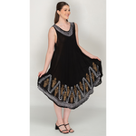 Load image into Gallery viewer, Trendy Black Printed Umbrella Dress