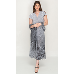 Load image into Gallery viewer, Sleeve Less Semi Long Black & White Printed 2 in 1 Reversible Dress For Women