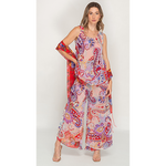 Load image into Gallery viewer, Semi-Long Red Floral Printed Reversible Pants set For Women