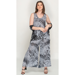 Load image into Gallery viewer, Sleeve Less Animal Print Reversible Pant Set For Women