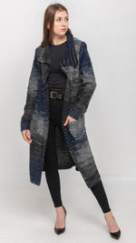 Load image into Gallery viewer, Multi Colors Cardigan Sweater in Navy