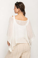 Load image into Gallery viewer, Women Casual Top in Cream , Square- Neck With Wide Sleeves