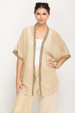 Load image into Gallery viewer, Women's Open Front Cardigan in Wheat