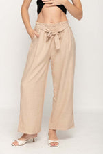 Load image into Gallery viewer, Women Wide Leg Pant in Beige