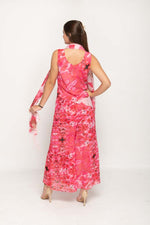 Load image into Gallery viewer, Sleeveless Pinkish Floral Printed Reversible Pant Set For Women