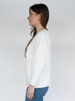 Load image into Gallery viewer, Women Sweater in White , Crew Neck