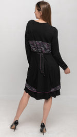 Load image into Gallery viewer, Buy Women's Black Long Sleeve Zip-Up Dresses Online - Nikky Apparels