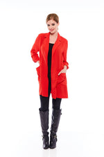 Load image into Gallery viewer, Buy Women's Long Sleeve Red Blazers Online - Nikky Apparels