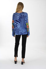 Load image into Gallery viewer, ALL DAY SLAYING TOP IN INDIGO BLUE