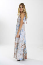 Load image into Gallery viewer, TIE DYE SLIP DRESS IN FOREST BROWN AND BLUE