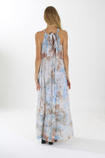Load image into Gallery viewer, TIE DYE SLIP DRESS IN FOREST BROWN AND BLUE