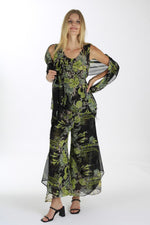 Load image into Gallery viewer, THE REVERSIBLE REVOLVING PANT SET IN PRINT GREEN - Nikky Apparels