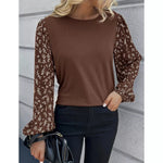 Load image into Gallery viewer, Buy Women's Brown Long Sleeve Top Online
