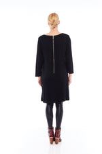 Load image into Gallery viewer, Shop Women's Long Sleeve Black Midi Dresses Online - Nikky Apparels