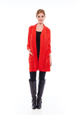Load image into Gallery viewer, Buy Women's Long Sleeve Red Blazers Online - Nikky Apparels