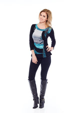 Load image into Gallery viewer, Buy Long Sleeve Peacock Print Dresses Online - Nikky Apparels