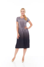 Load image into Gallery viewer, THE PLEATED GRADIENT DRESS IN MOUSY GREY - Nikky Apparels