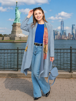 Load image into Gallery viewer, Solid Light Blue Long Cardigan