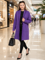 Load image into Gallery viewer, Purple Cardigan with Frayed Edge