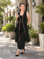 Load image into Gallery viewer, Women Sleeveless Kimono Coverup in Black - Stylish and Versatile Summer Fashion