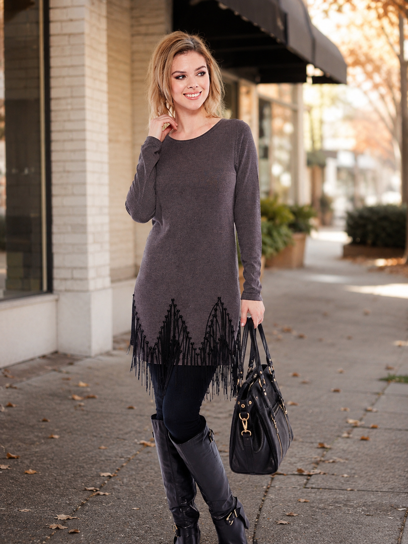 Explore Grey Tunic Tops Online