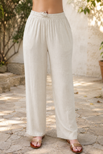 Load image into Gallery viewer, Women Beige Casual Full Length Pants for Everyday Comfort - Perfect womens beige casual pants for all occasions