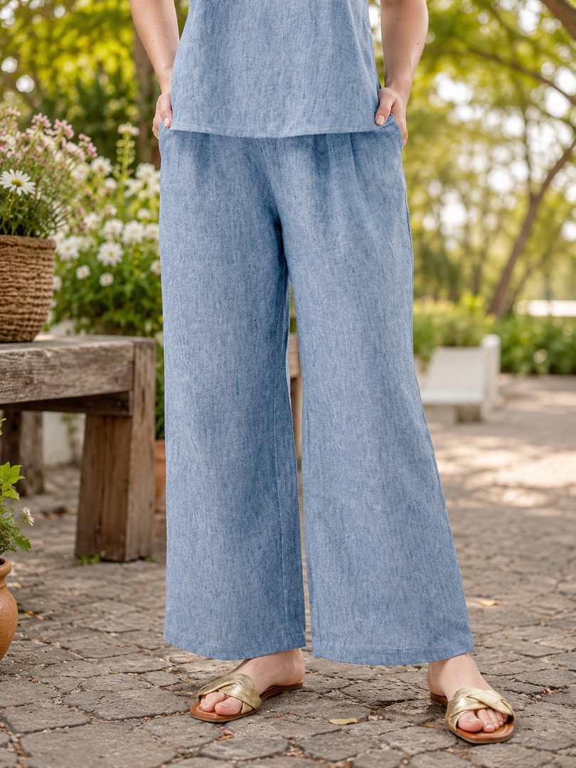 Women Casual Pants Baby Blue for Comfortable Everyday Style