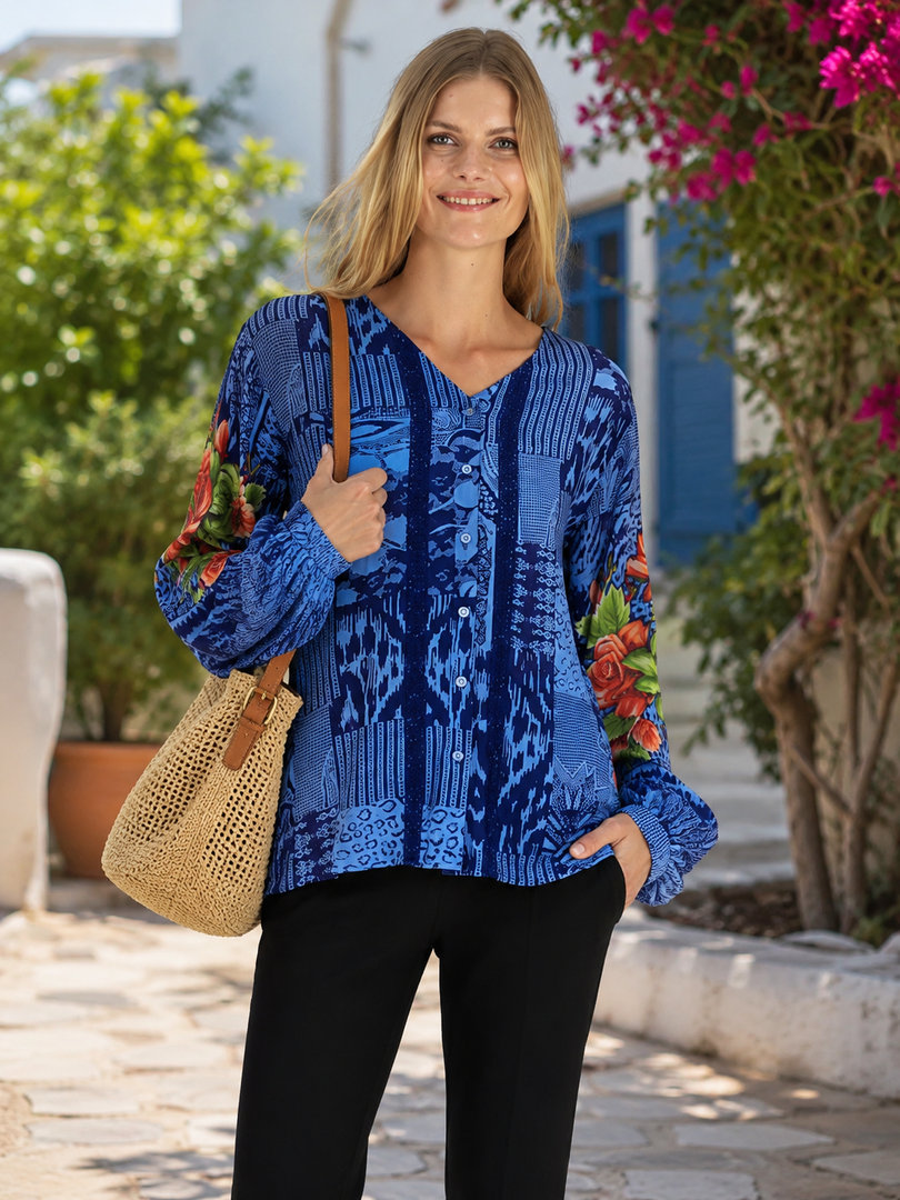 ALL DAY SLAYING TOP IN INDIGO BLUE