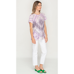 Load image into Gallery viewer, Purple Printed Short Top for Women