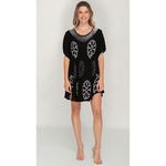 Load image into Gallery viewer, Women's Black Printed Summer-Friendly Umbrella Dress