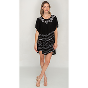 Trendy Short Sleeves Umbrella Cut Short Dress for Women