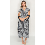 Load image into Gallery viewer, Sleeve Less Semi Long Animal Printed 2 in 1 Reversible Dress For Women