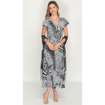 Load image into Gallery viewer, Sleeve Less Semi Long Animal Printed 2 in 1 Reversible Dress For Women