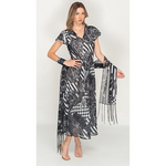 Load image into Gallery viewer, Sleeve Less Semi Long Animal Printed 2 in 1 Reversible Dress For Women