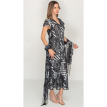 Load image into Gallery viewer, Sleeve Less Semi Long Animal Printed 2 in 1 Reversible Dress For Women