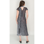 Load image into Gallery viewer, Sleeve Less Semi Long Black &amp; White Printed 2 in 1 Reversible Dress For Women