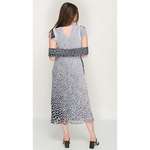 Load image into Gallery viewer, Sleeve Less Semi Long Black &amp; White Printed 2 in 1 Reversible Dress For Women