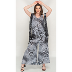Load image into Gallery viewer, Sleeve Less Animal Print Reversible Pant Set For Women