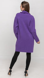 Load image into Gallery viewer, Purple Cardigan with Frayed Edge
