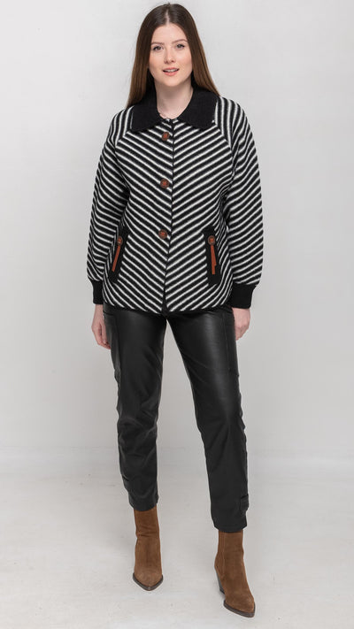 Black and White Stripes Jacket