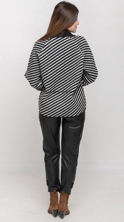 Black and White Stripes Jacket