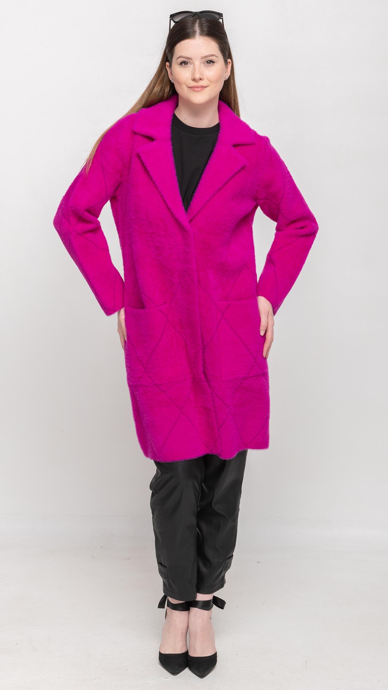 Long Jacket in Fuchsia