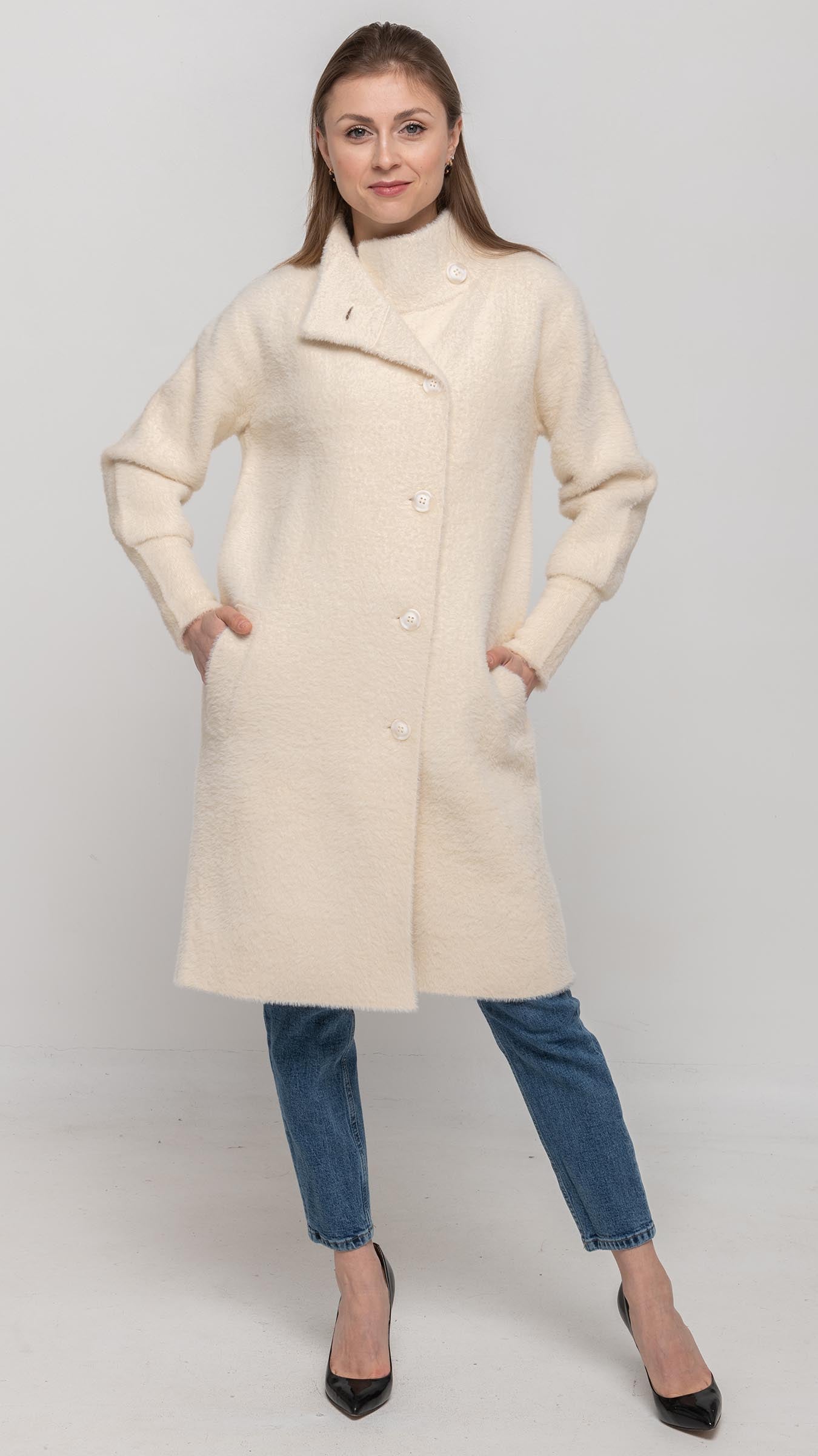 Long Jacket in Cream Color