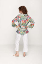 Load image into Gallery viewer, Women Casual  Blouse 3/4 Flared Sleeves, Full Button  in Multi- Colors